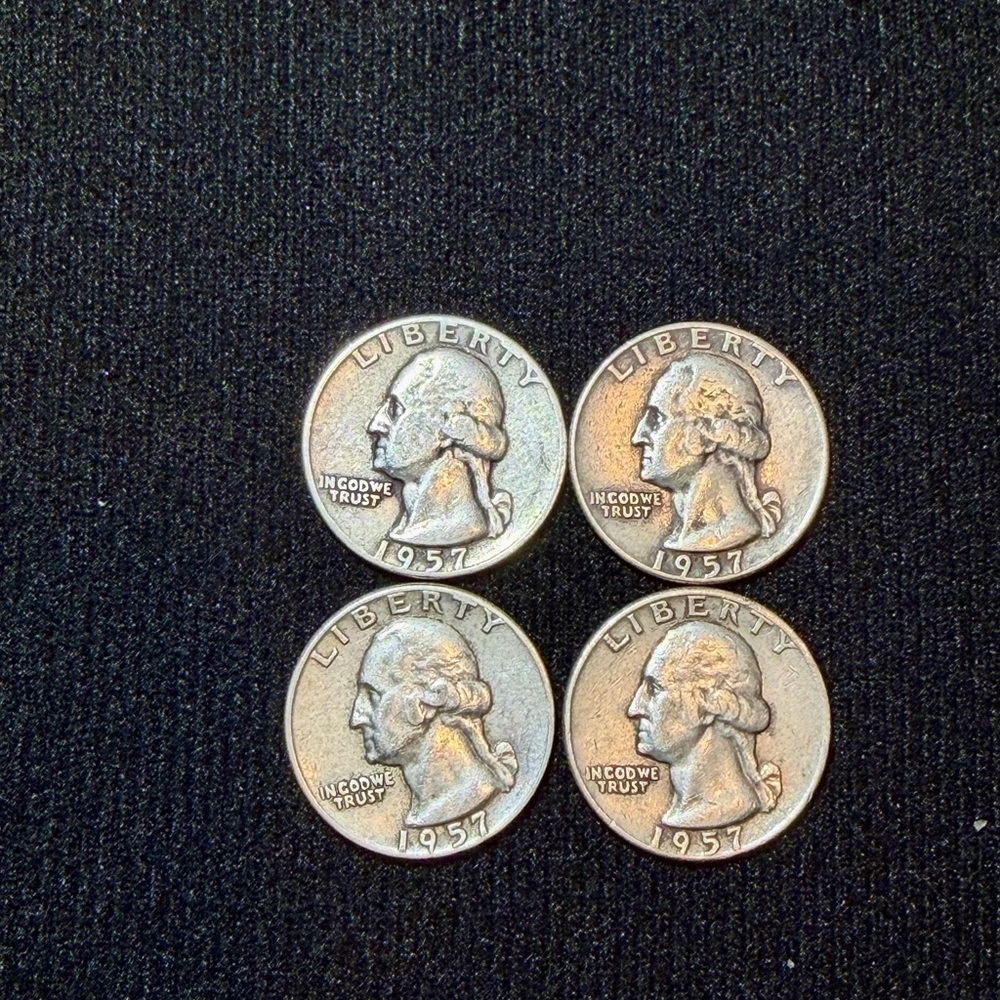 Lot of 4 x  1964 and older silver Quarters Set